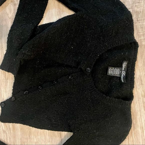 Bundle of two women's black sweater cardigan tops, outer later sizes XS/S EUC - Picture 3 of 12